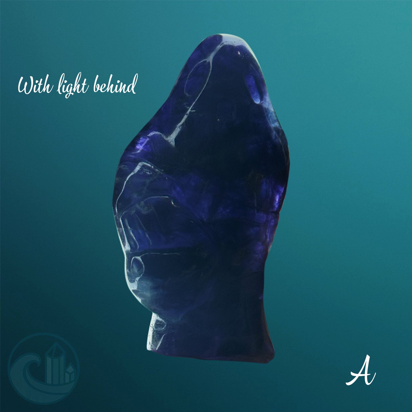 Rainbow Fluorite Ghost Carving