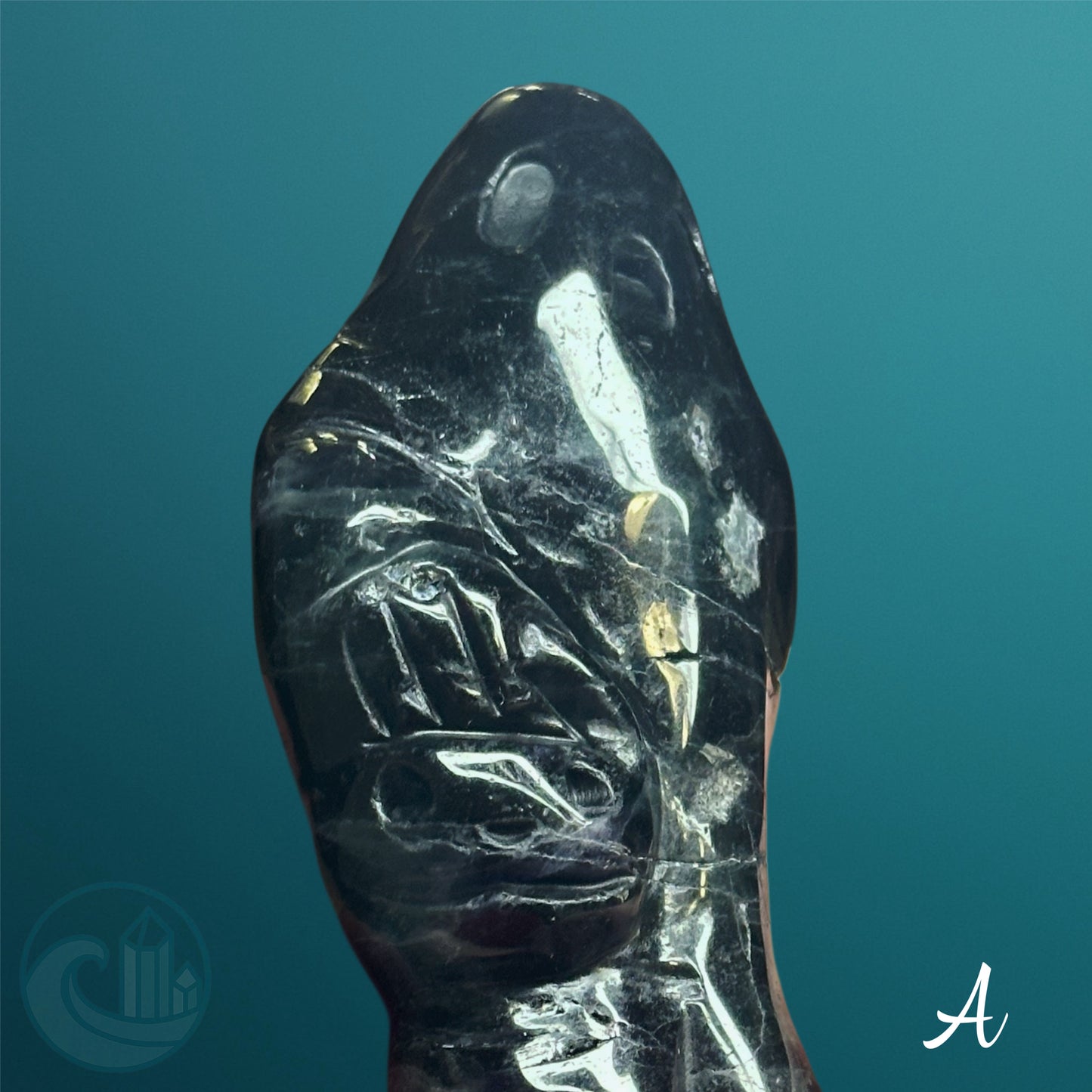 Rainbow Fluorite Ghost Carving